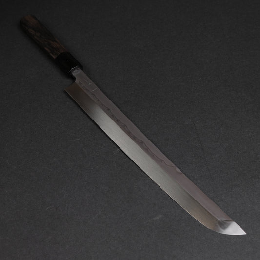 Hitohira Togashi White #1 Sanbonsugi Mizu Honyaki Yanagi Sakimaru 300mm Kurokaki Persimmon Handle (Saya)