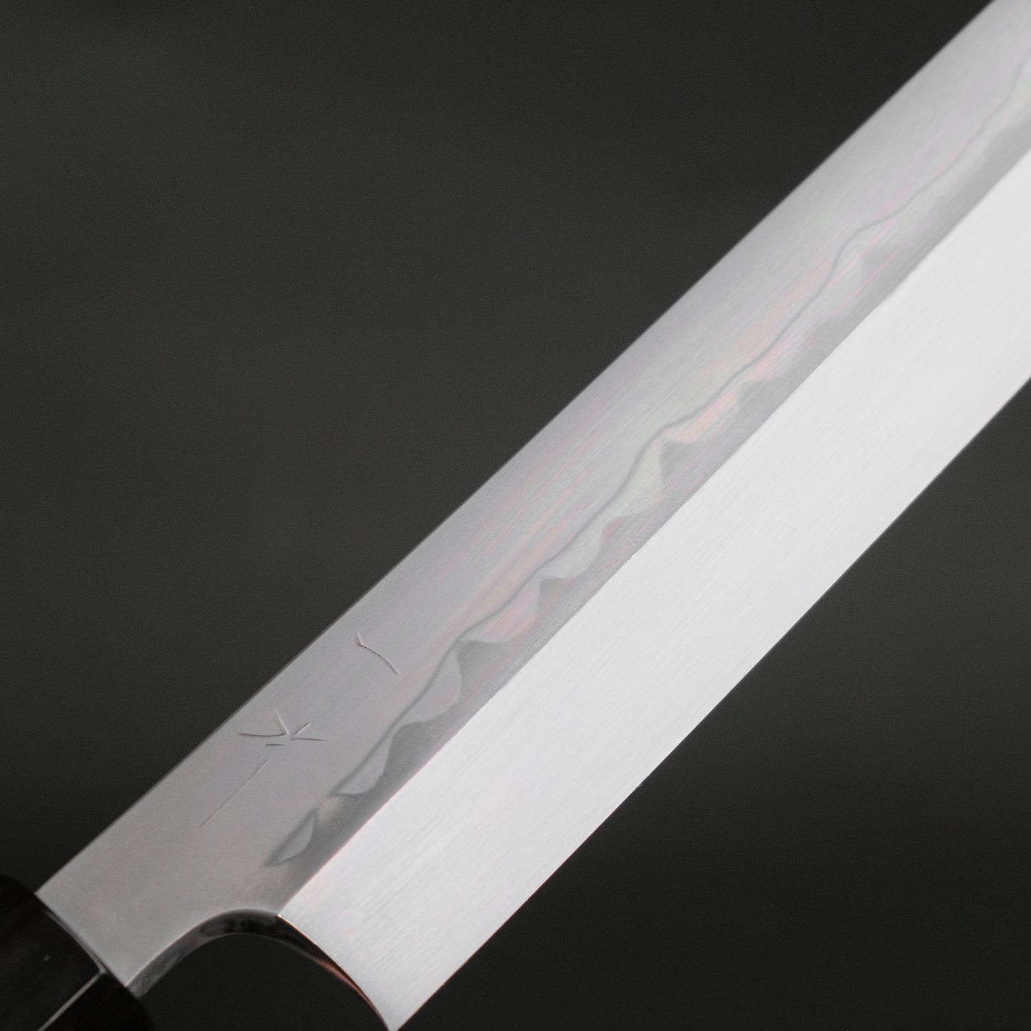 Hitohira Togashi White #1 Sanbonsugi Mizu Honyaki Yanagi Sakimaru 300mm Kurokaki Persimmon Handle (Saya)