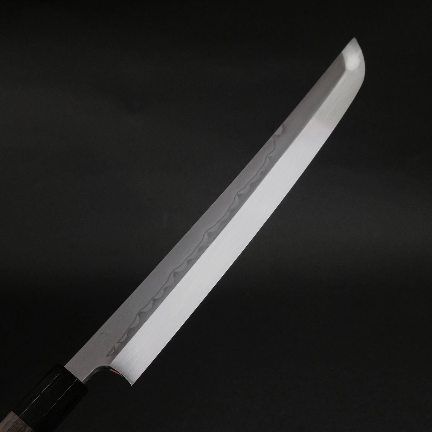 Hitohira Togashi White #1 Sanbonsugi Mizu Honyaki Yanagi Sakimaru 300mm Kurokaki Persimmon Handle (Saya)