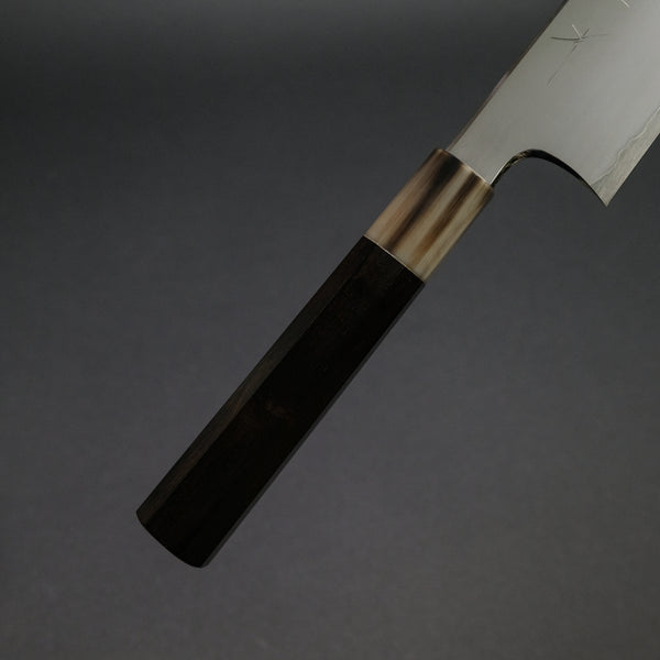 Hitohira Togashi White #1 Stainless Clad Kasumi Gyuto 210mm Ebony Handle