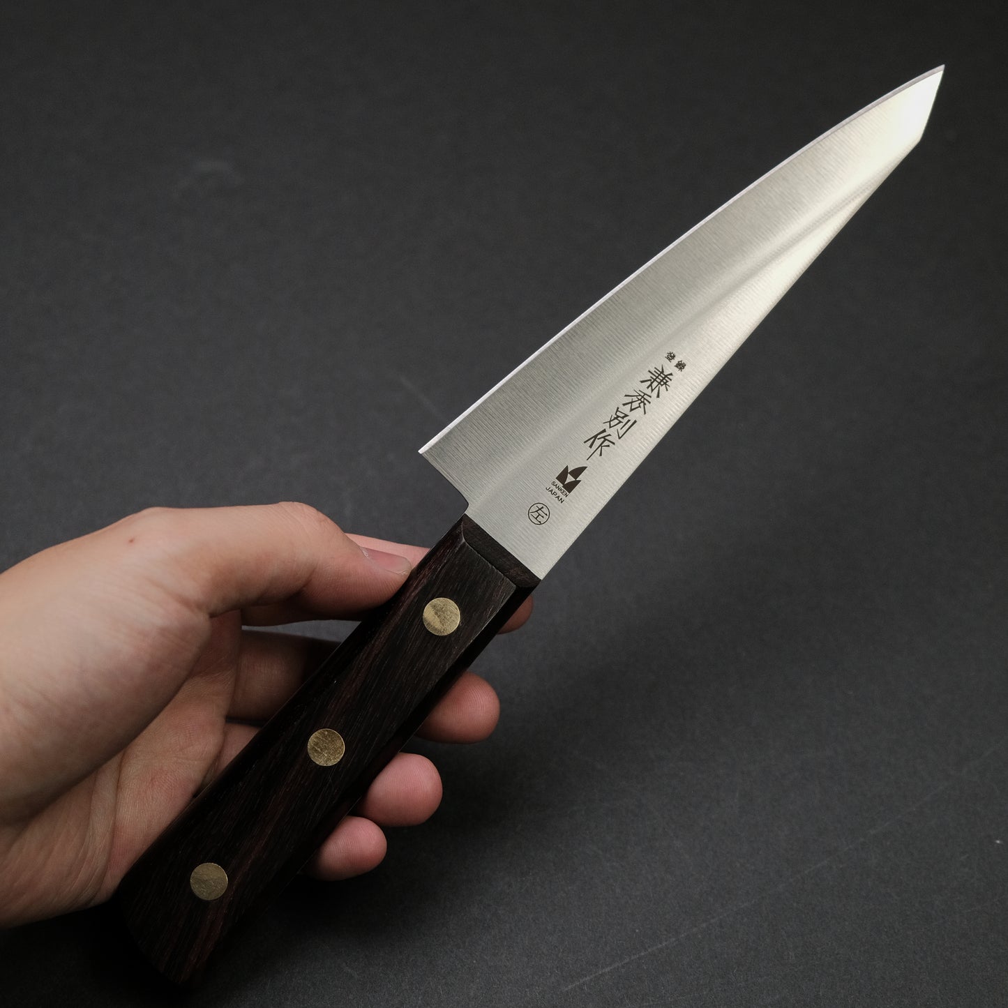 Kanehide Bessaku Left-Handed Honesuki Kaku 150mm Rosewood Handle