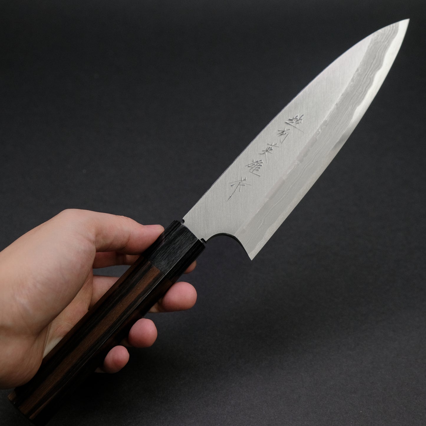 Kitaoka Blue #2 Migaki Funayuki 180mm Ebony Handle
