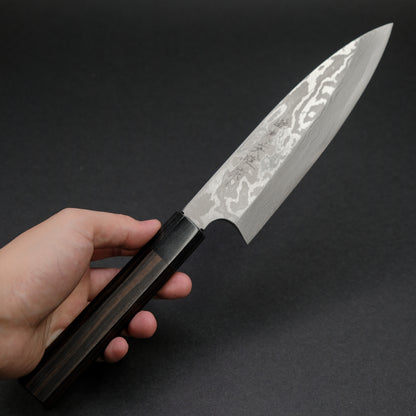 Kitaoka Blue #2 Suminagashi Funayuki 180mm Ebony Handle