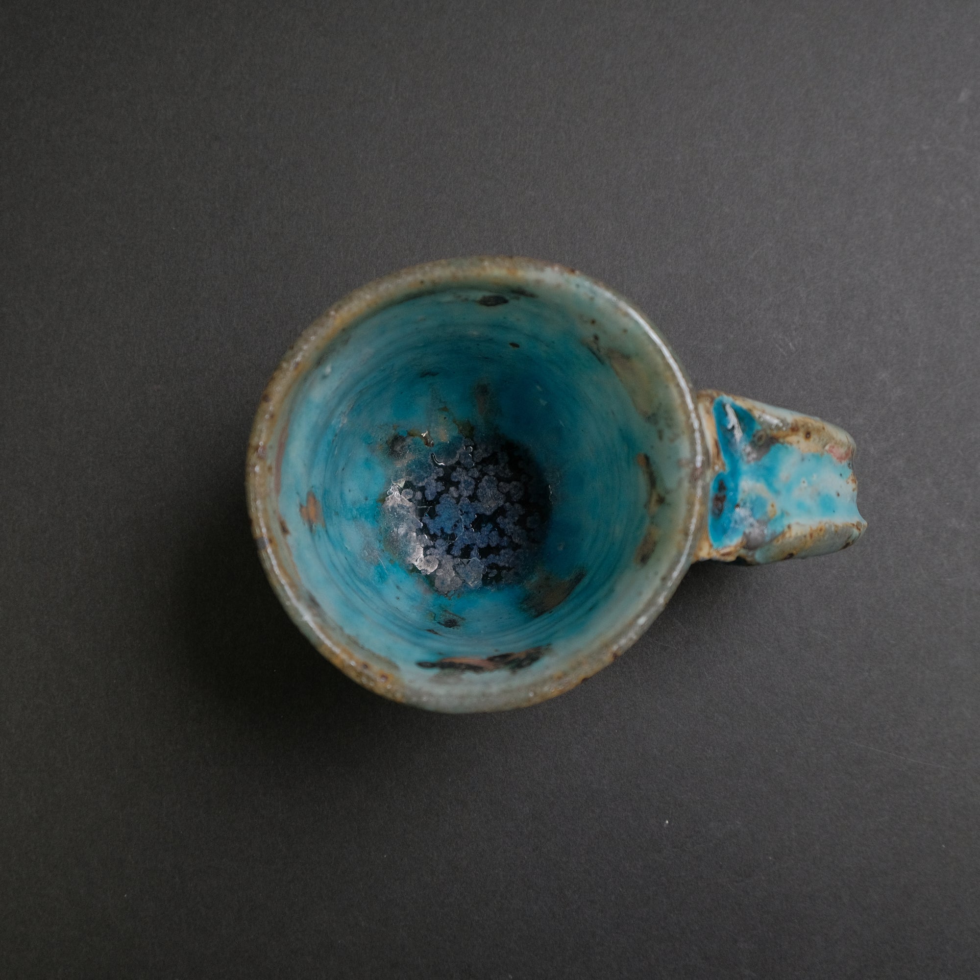Komon Shinichi Kotsuji Igayaki Blue Zundo Mug
