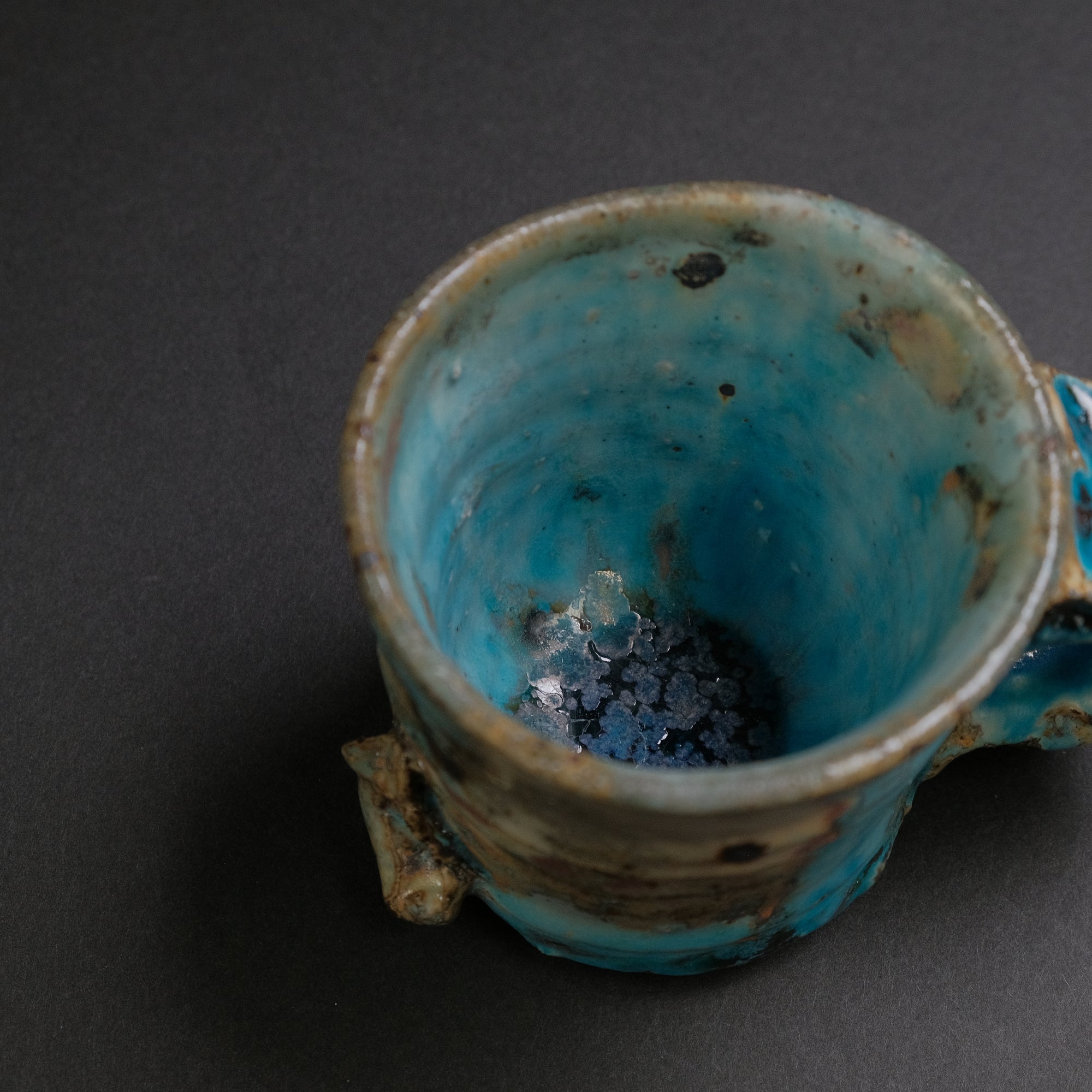 Komon Shinichi Kotsuji Igayaki Blue Zundo Mug