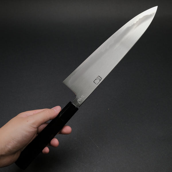 Konosuke FM White #1 Gyuto 240mm Ebony Black Horn Handle