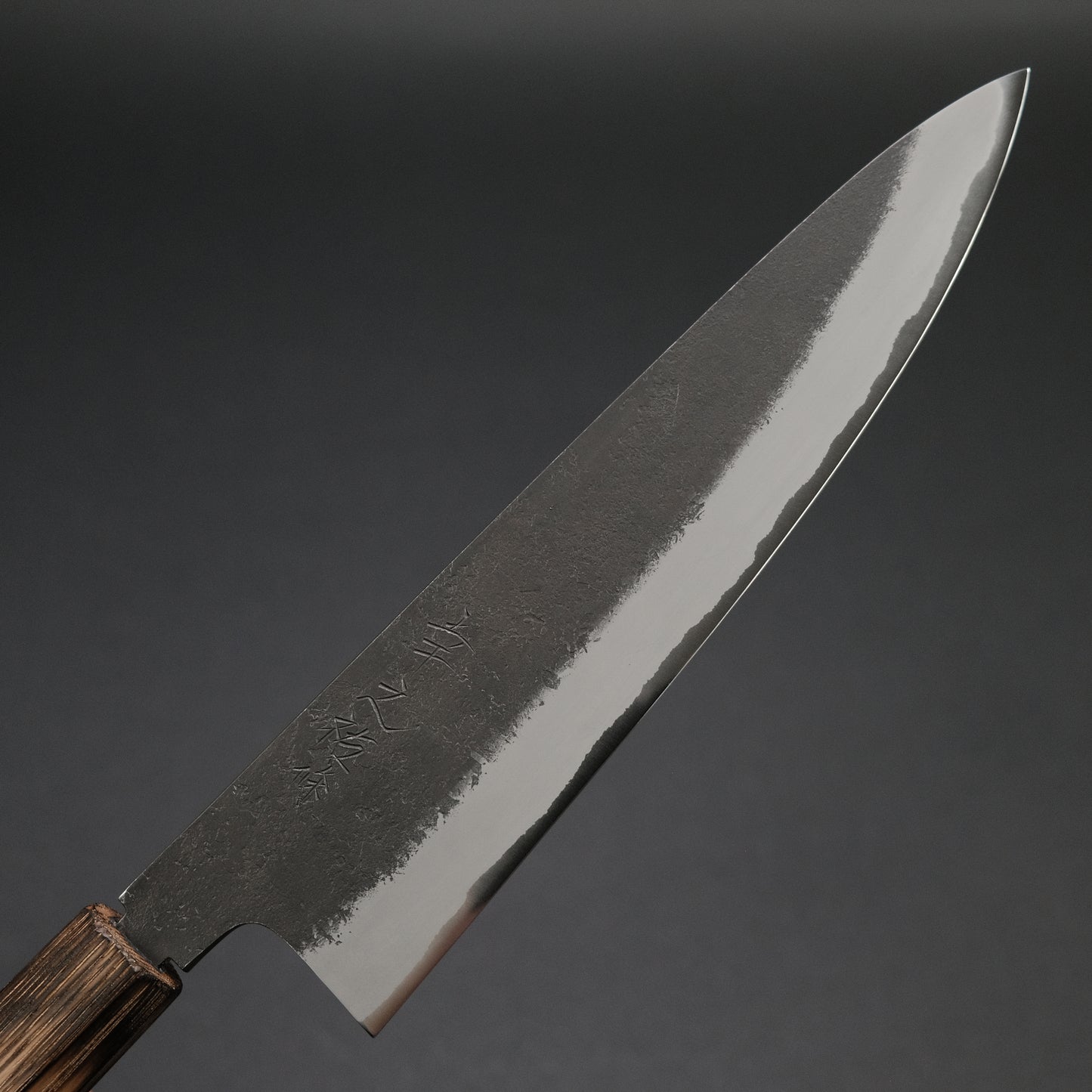 Konosuke MB White #2 Nashiji Kurouchi Gyuto 210mm Khii Chestnut Handle