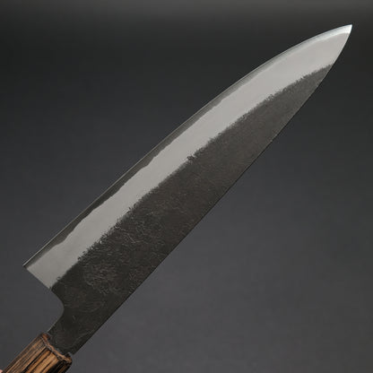 Konosuke MB White #2 Nashiji Kurouchi Gyuto 210mm Khii Chestnut Handle