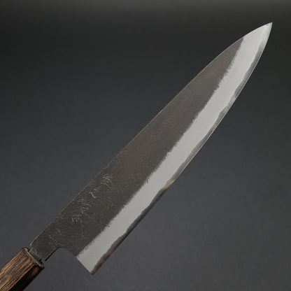 Konosuke MB White #2 Nashiji Kurouchi Gyuto 240mm Burnt Chestnut Handle