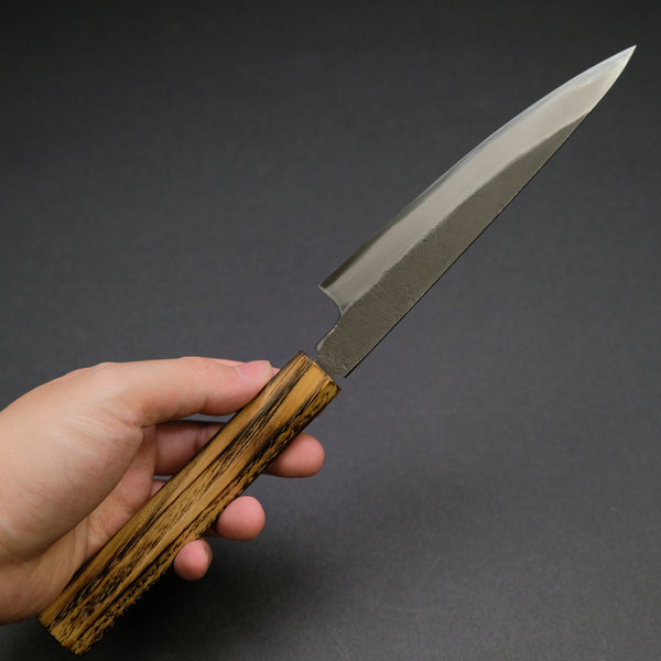 Konosuke MB White #2 Nashiji Kurouchi Petty 150mm Khii Chestnut Handle