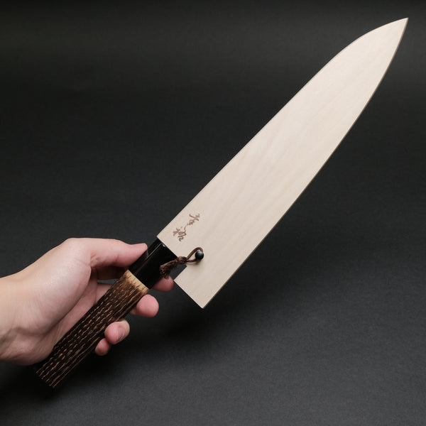Konosuke Madei Sumiiro SLD Gyuto 210mm Burnt Chestnut Handle