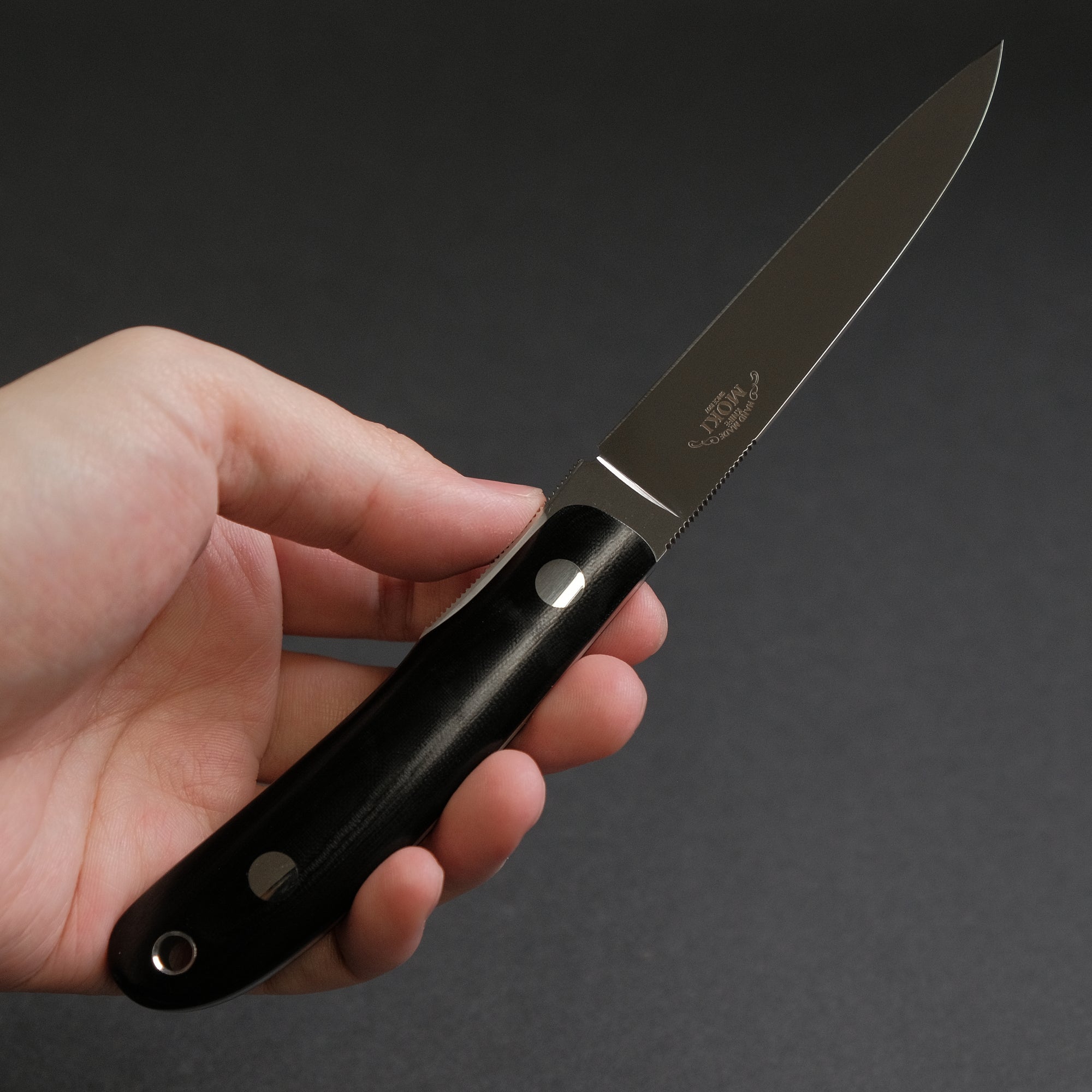 MOKI Banff Fixed Blade Linen Micarta Handle (Long)