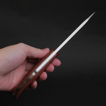 MOKI Berg Fixed Blade Canvas Micarta Handle (Natural Brown)