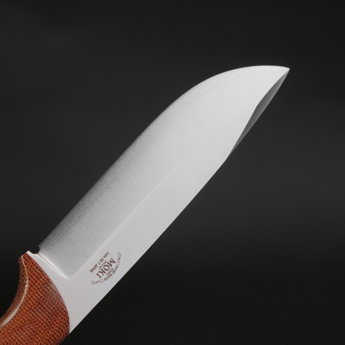 MOKI Berg Fixed Blade Canvas Micarta Handle (Natural Brown)