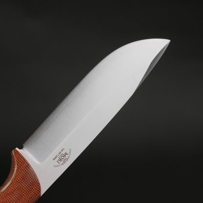 MOKI Berg Fixed Blade Canvas Micarta Handle (Natural Brown)
