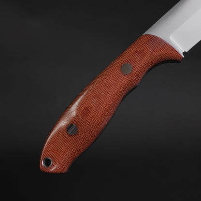 MOKI Berg Fixed Blade Canvas Micarta Handle (Natural Brown)