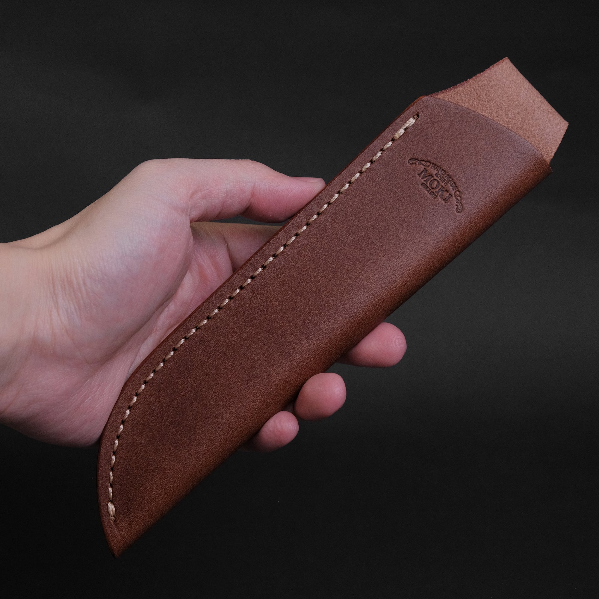 MOKI Berg Fixed Blade Canvas Micarta Handle (Natural Brown)