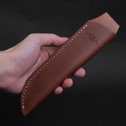 MOKI Berg Fixed Blade Canvas Micarta Handle (Natural Brown)