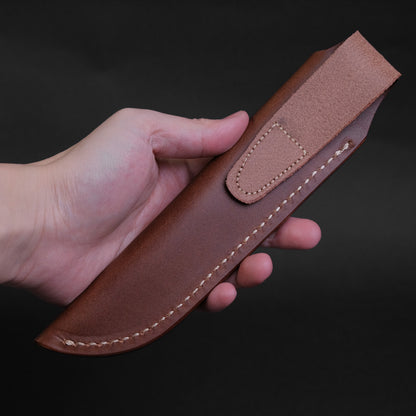 MOKI Berg Fixed Blade Canvas Micarta Handle (Natural Brown)