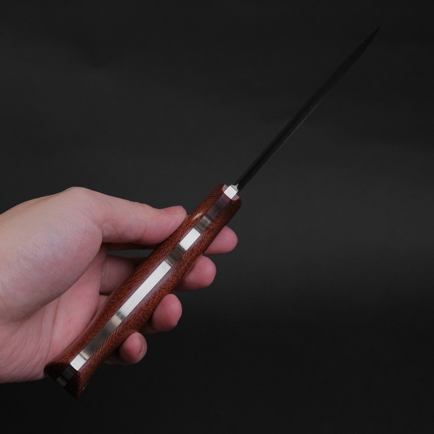 MOKI Berg Fixed Blade Canvas Micarta Handle (Natural Brown)