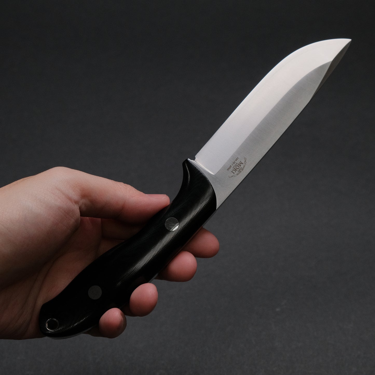 MOKI Berg Fixed Blade Linen Micarta Handle