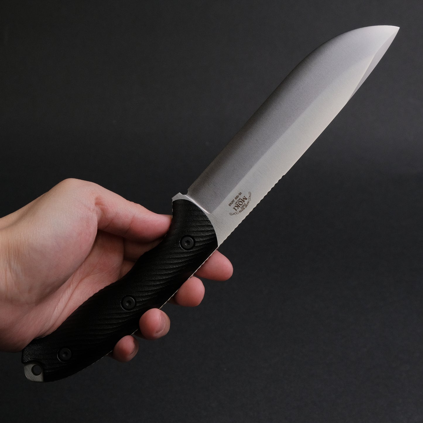 MOKI Berg Robson Ruggedman Fixed Blade Linen Micarta Handle