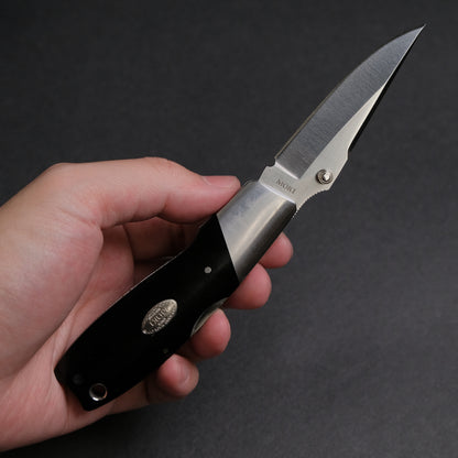 MOKI Kingfisher Folding Knife Linen Micarta Handle