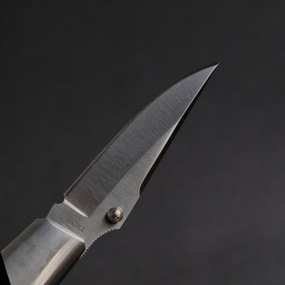 MOKI Kingfisher Folding Knife Linen Micarta Handle