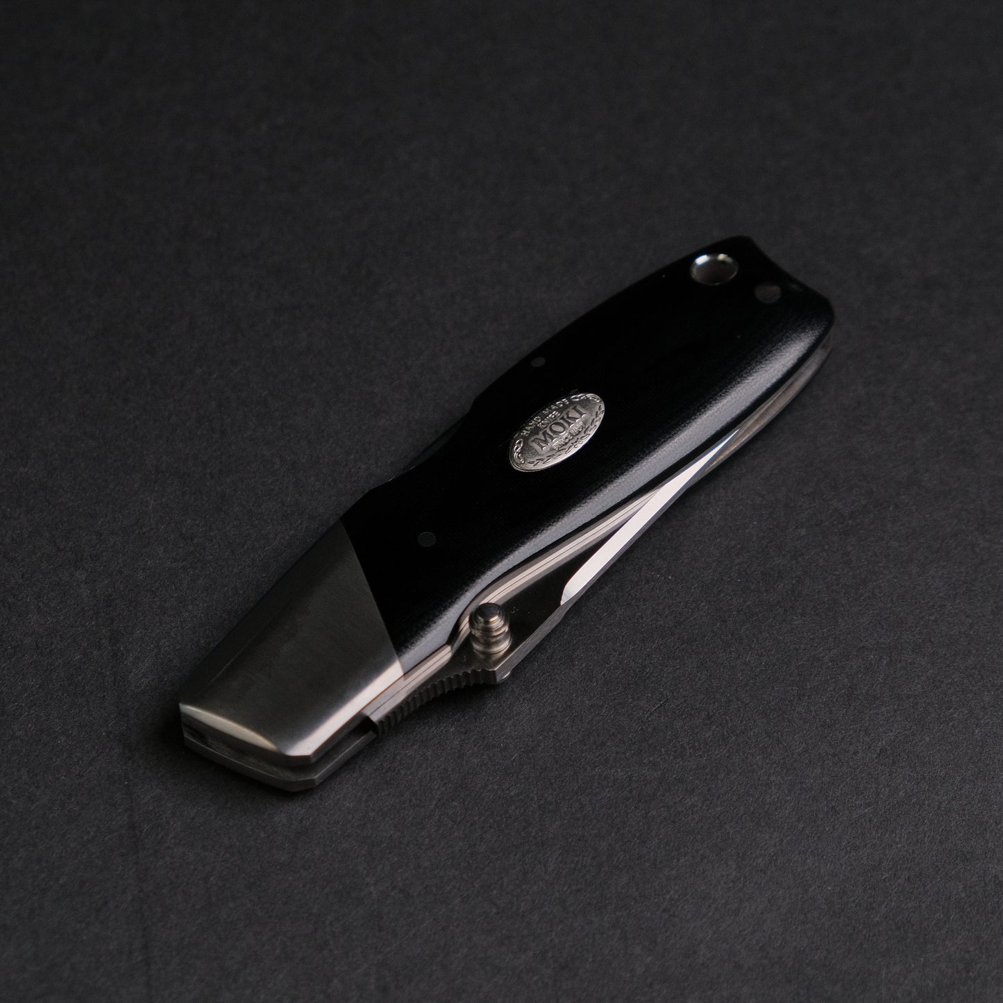 MOKI Kingfisher Folding Knife Linen Micarta Handle