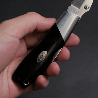 MOKI Kingfisher Folding Knife Linen Micarta Handle