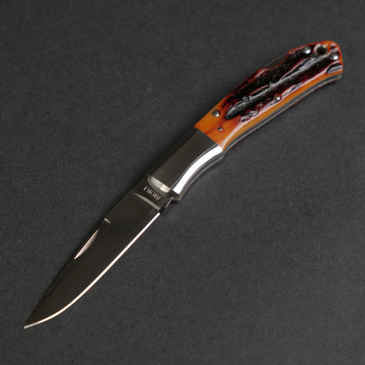 MOKI Kronos Folding Knife Stag Bone Handle (Medium)