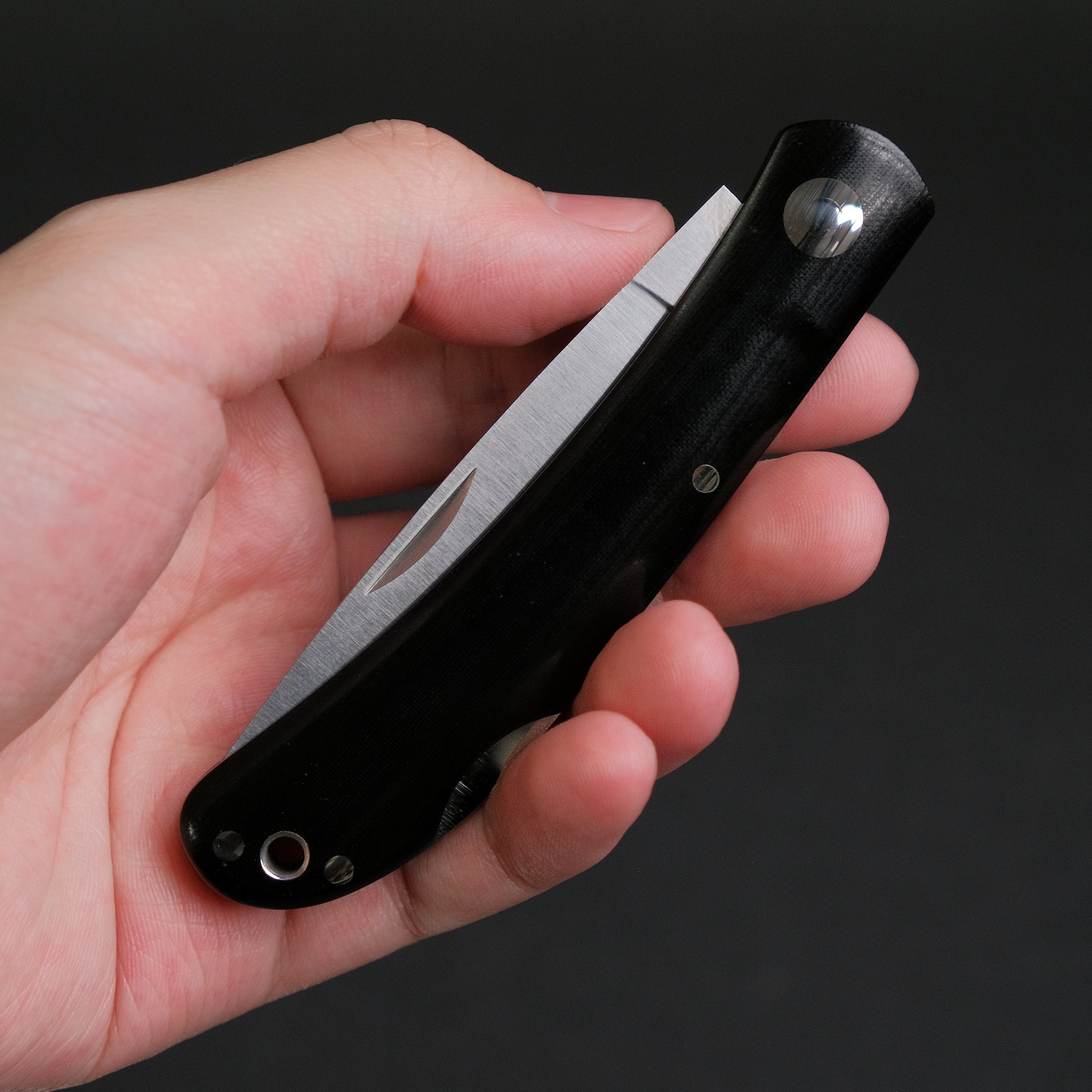 MOKI Shima Owl Folding Knife Large Linen Micarta Handle