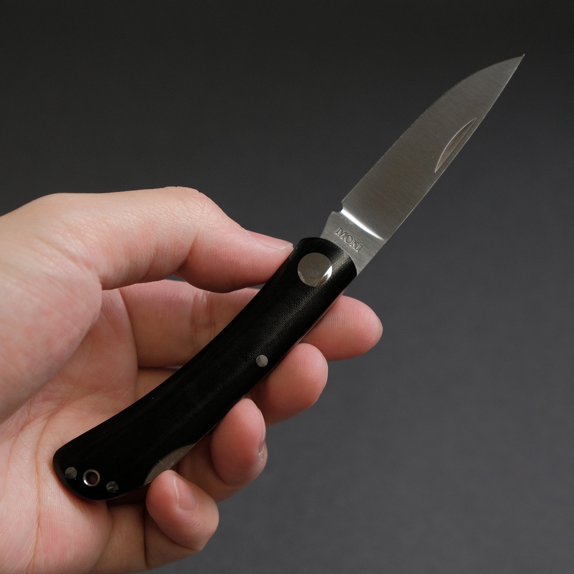 MOKI Shima Owl Folding Knife Linen Micarta Handle (Medium)