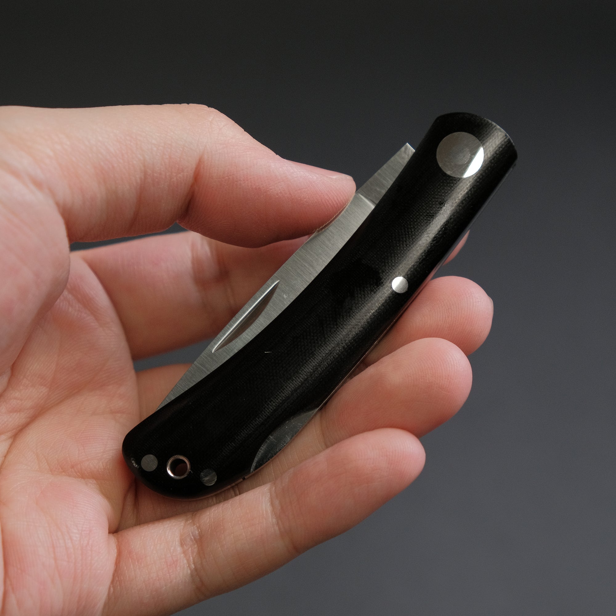 MOKI Shima Owl Folding Knife Linen Micarta Handle (Medium)