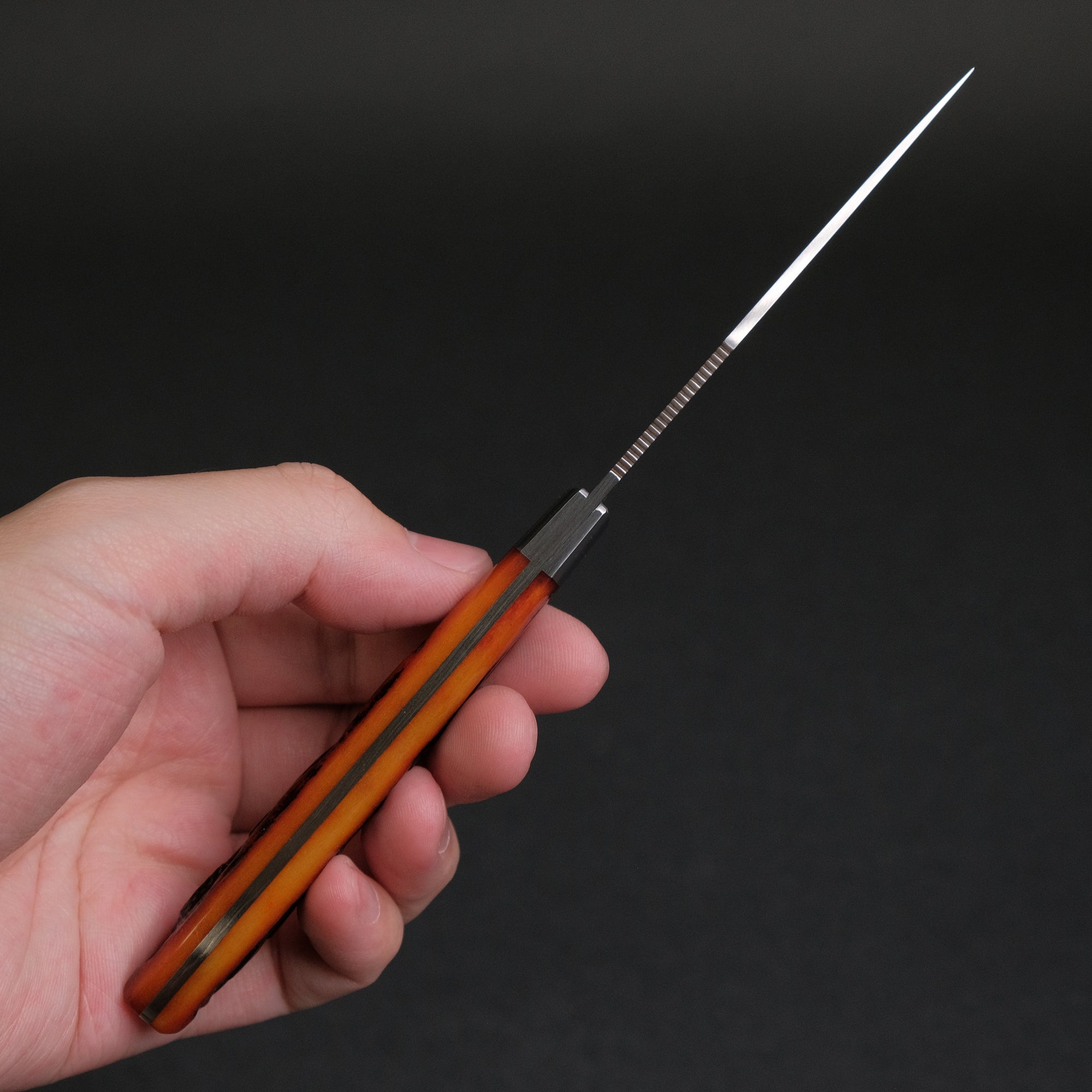 MOKI Trout &amp; Bird Fixed Blade Jigged Bone Handle