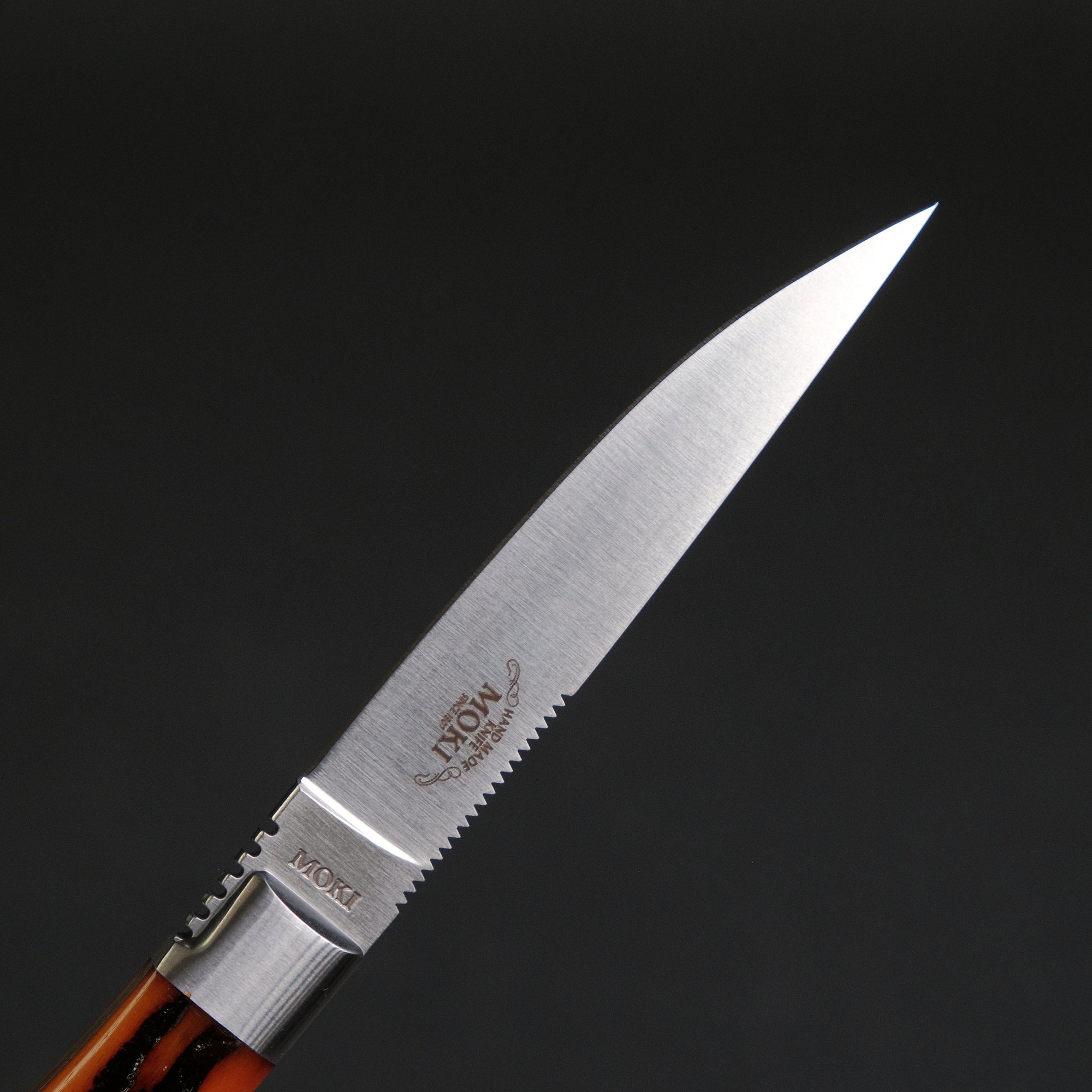 MOKI Trout &amp; Bird Fixed Blade Jigged Bone Handle