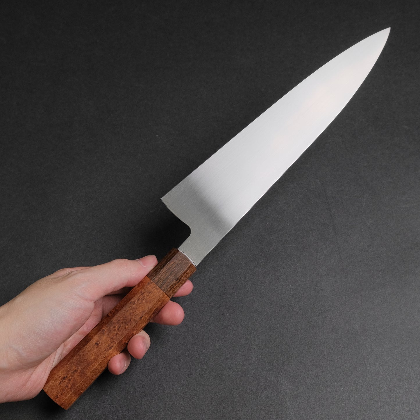 MSicard AEB-L Gyuto 225mm Roasted Birdseye Maple Handle