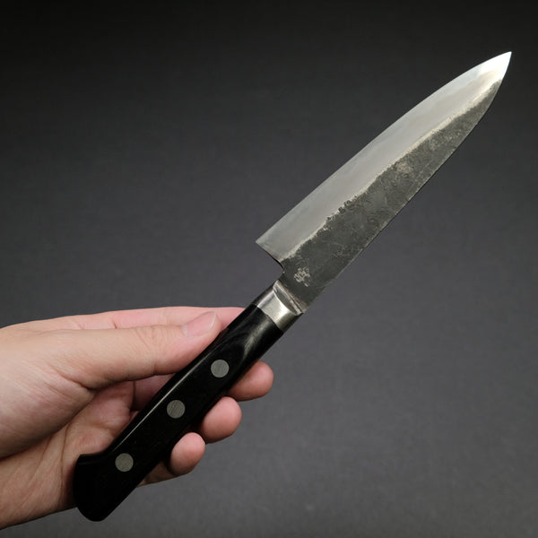 Morihei Hisamoto Kurouchi White #1 Petty 135mm Pakka Handle (Fine Finish)