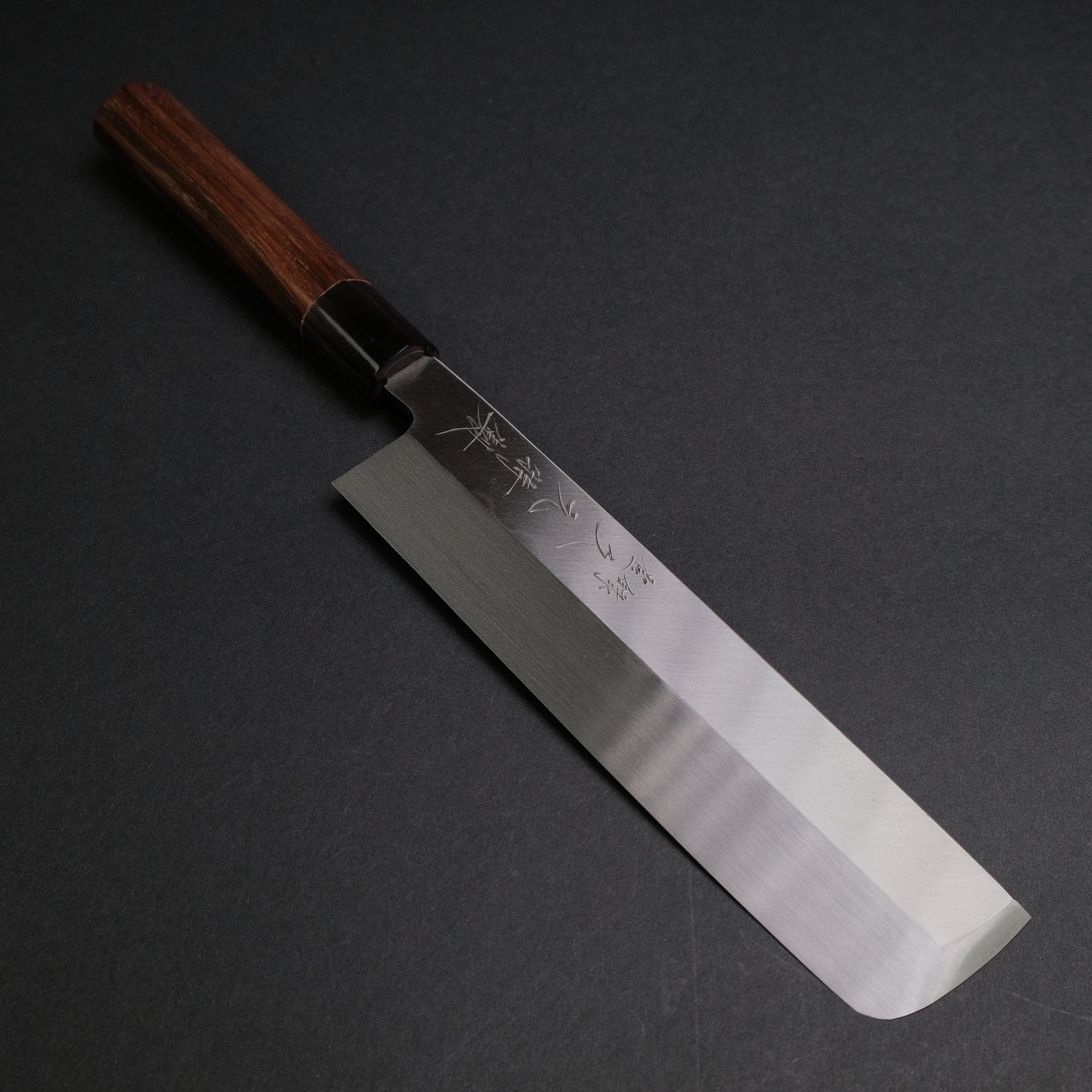 Morihei Hisamoto Vintage Honyaki Usuba 210mm Ebony Handle