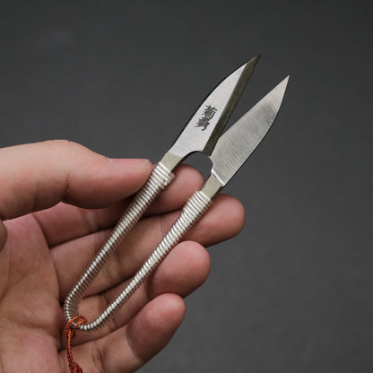 Morihei Kikuyu Nigiri Thread Shears 105mm (in Chiyo Paper Box with Ring)