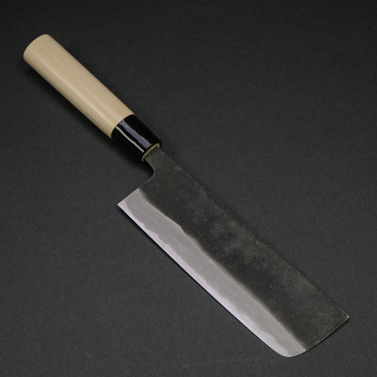 Morihei Kikuyu White #2 Kurouchi Nakiri 165mm Poplar Handle