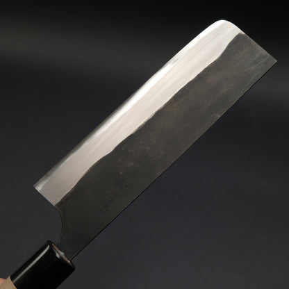 Morihei Munetsugu Blue #2 Kurouchi Nakiri 165mm Ho Wood Handle