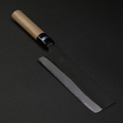 Morihei Munetsugu Blue #2 Kurouchi Nakiri 165mm Ho Wood Handle