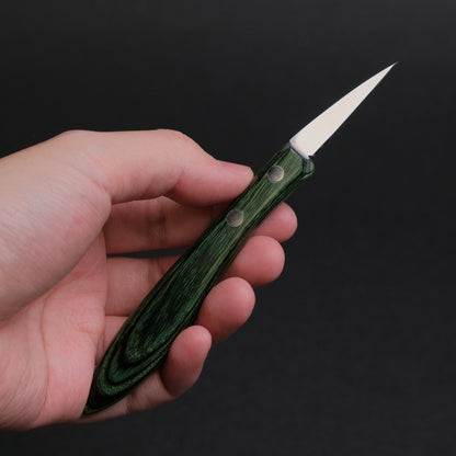 Mumei Curving Knife 40mm Pakka Handle