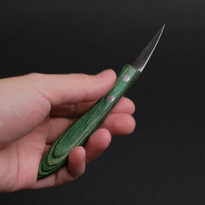 Mumei Curving Knife 40mm Pakka Handle