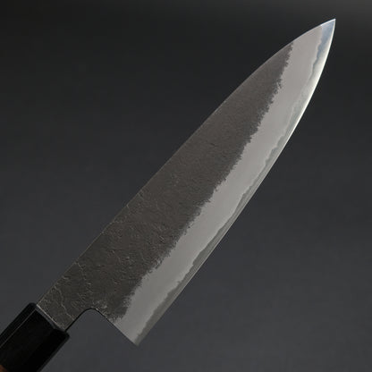 Mutsumi Blue Super Kurouchi Nashiji Gyuto 180mm Ebony Handle