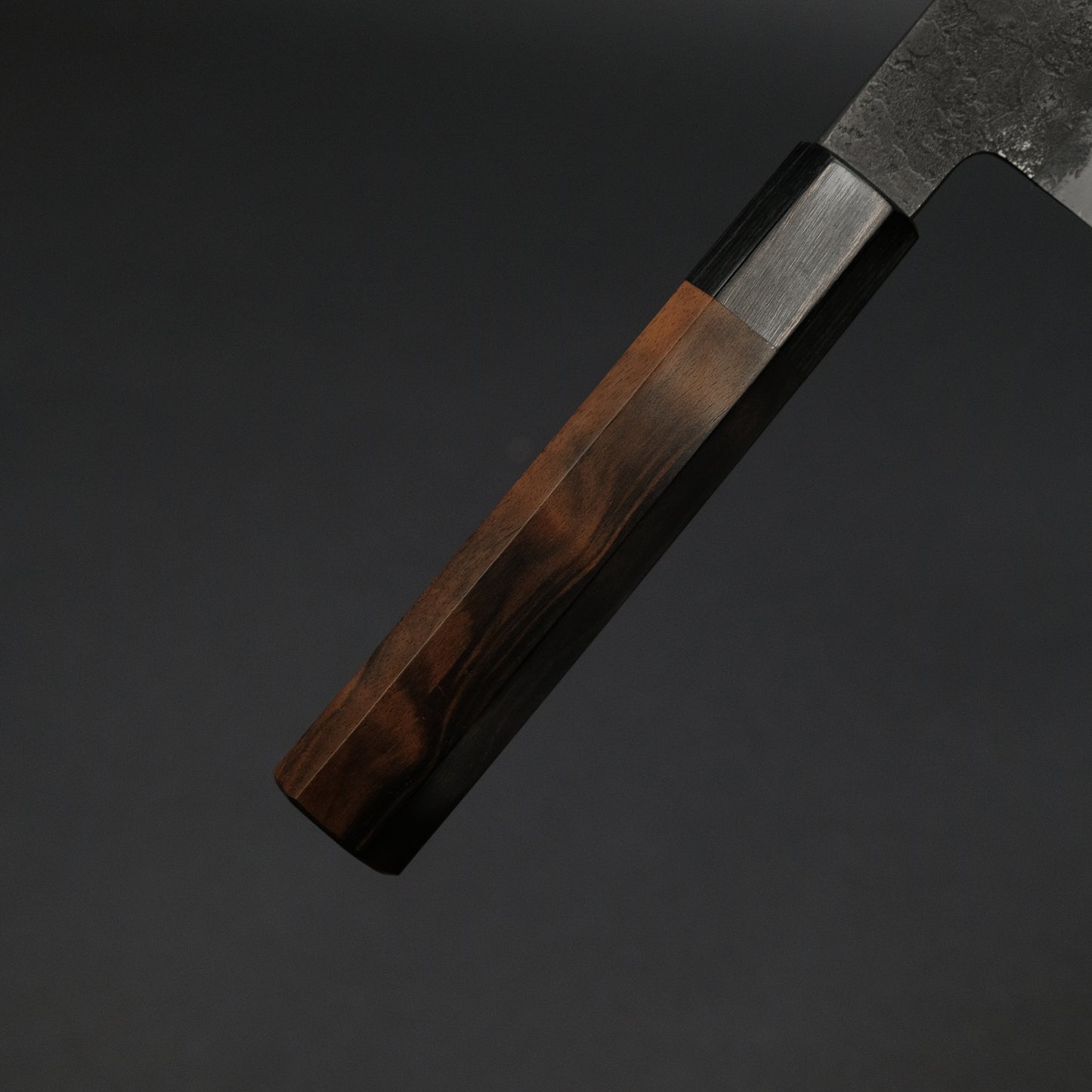 Mutsumi Blue Super Kurouchi Nashiji Gyuto 180mm Ebony Handle