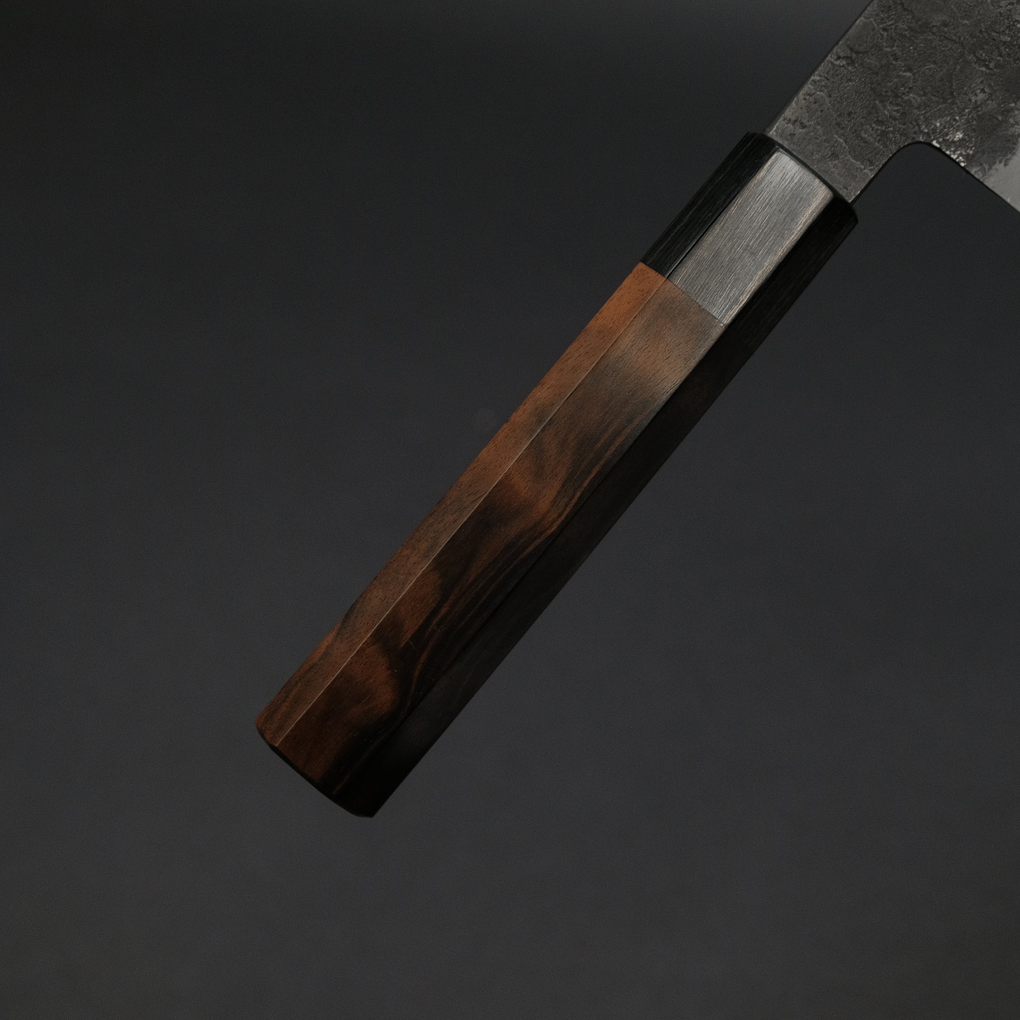 Mutsumi Blue Super Kurouchi Nashiji Gyuto 180mm Ebony Handle