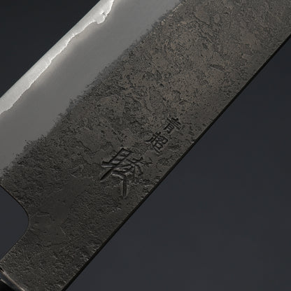 Mutsumi Blue Super Kurouchi Nashiji Gyuto 240mm Ebony Handle