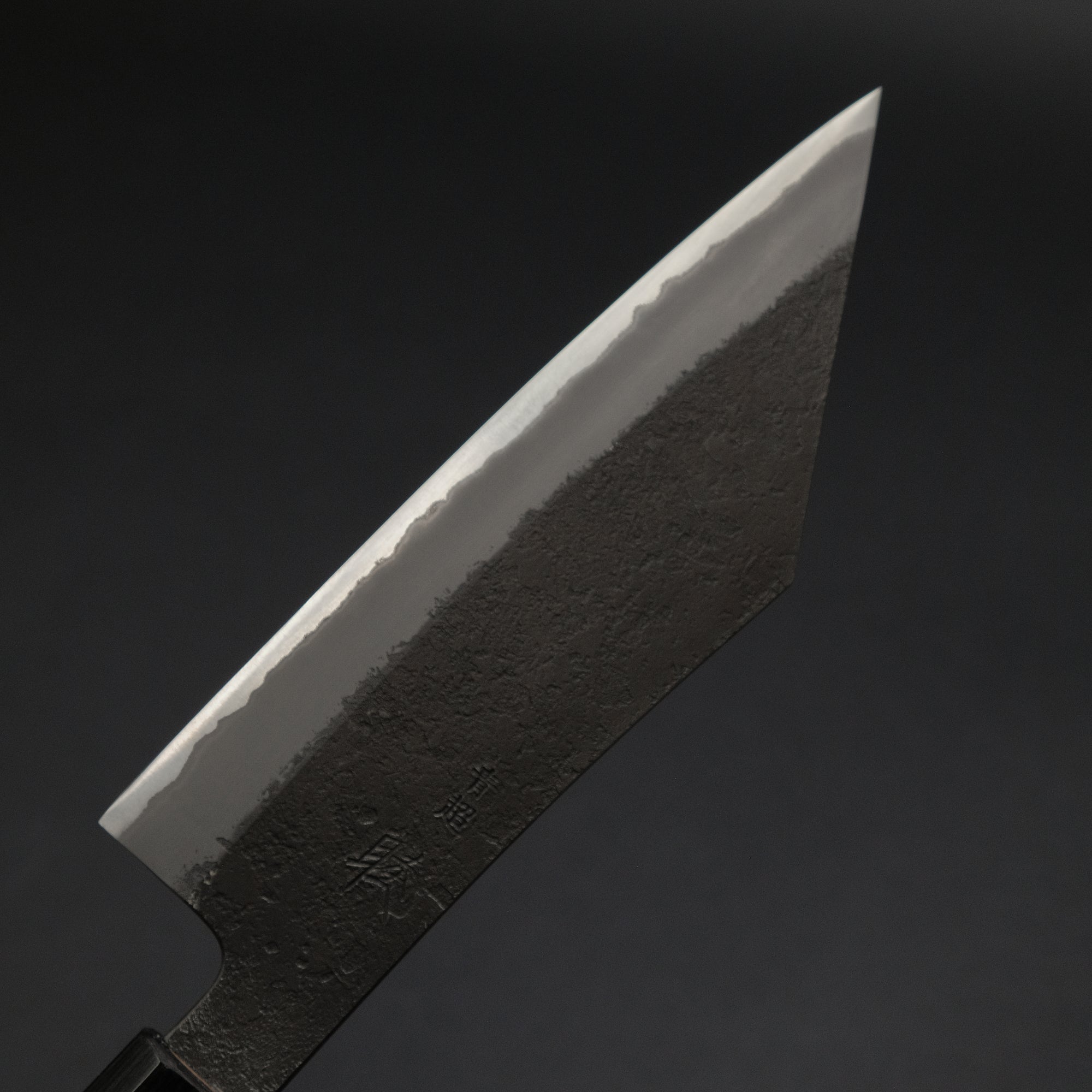 Mutsumi Hinoura Blue Super Kurouchi Nashiji Hakata 165mm Ebony Handle